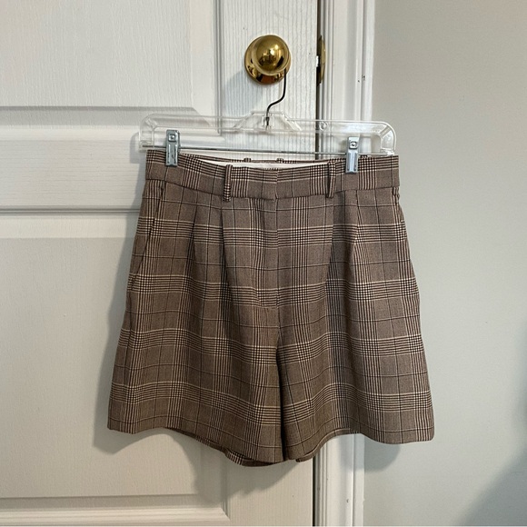 Babaton Pants - Babaton Plaid Brown Women's Shorts